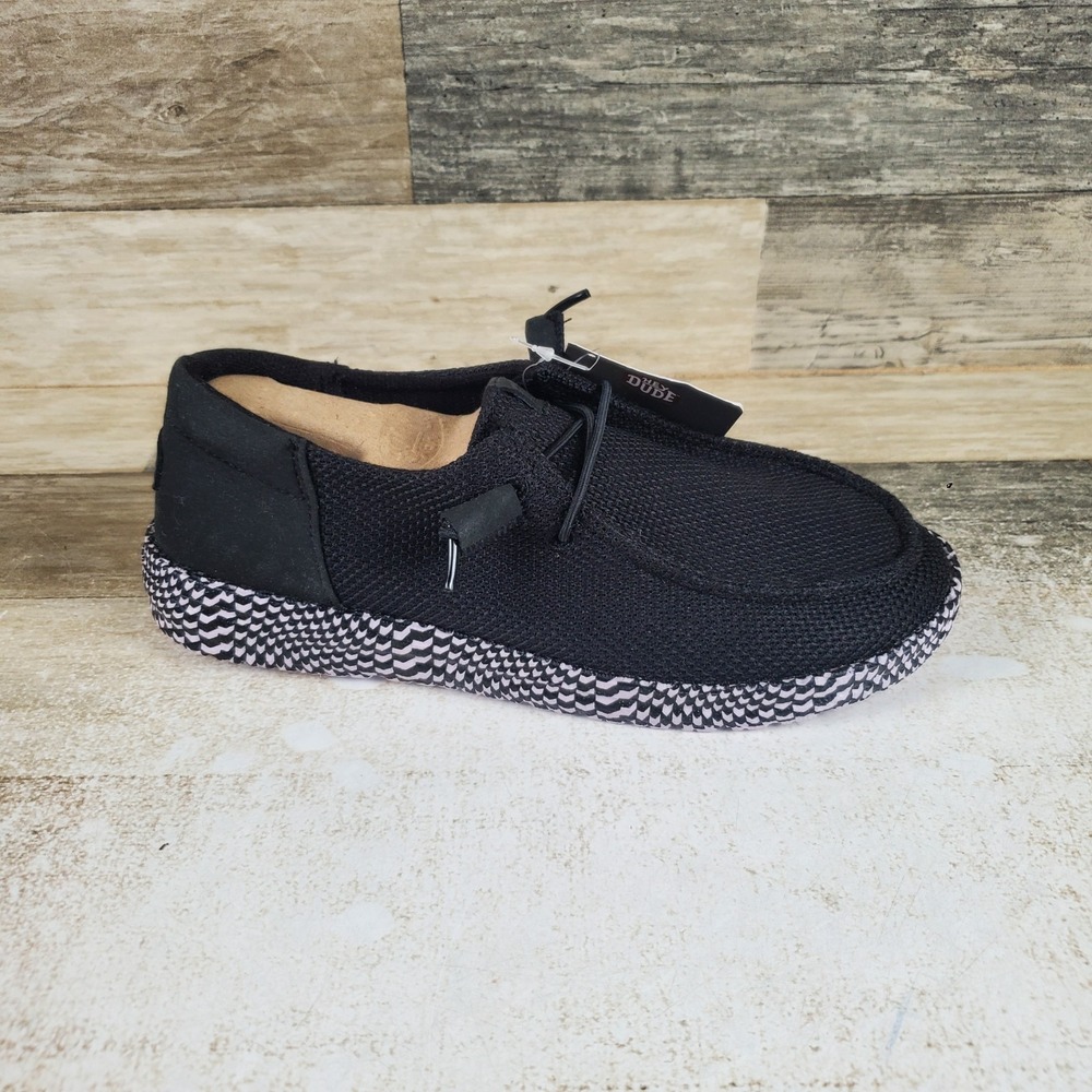 Hey Dude Wendy Funk Warped Geo Womens Loafer Shoes Sz 7 Black Lilac Round‎ Toe